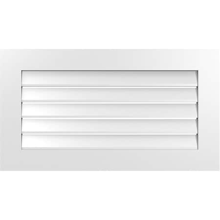 Ekena Millwork Vertical Surface Mount PVC Gable Vent: Functional, w/ 3-1/2"W x 1"P Standard Frame, 36"W x 20"H GVPVE36X2001SF